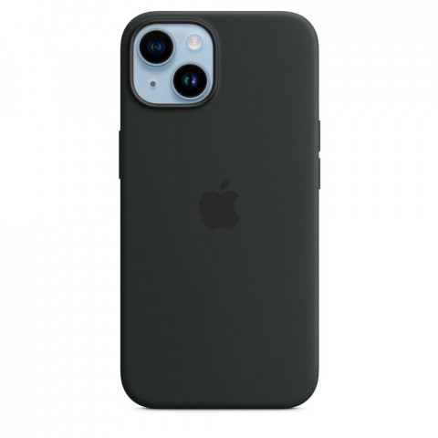 Чохол LUX Silicone Case на iPhone 14 Midnight with MagSafe